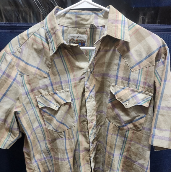 Vintage Authentic Western Wear Pearl Snap Shirt - Picture 1 of 4